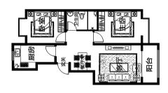 6萬(wàn)8裝修73平現(xiàn)代雅居現(xiàn)代其它裝修圖片