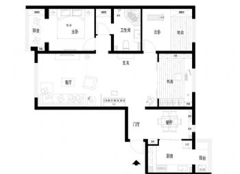 136平米舒適簡約范簡約其它裝修圖片